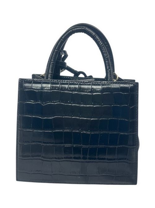 borsa shop bag midi in cocco nero MC2 Saint Barth | SHOP BAG MIDI-PRINTED CROCO LEATHER00